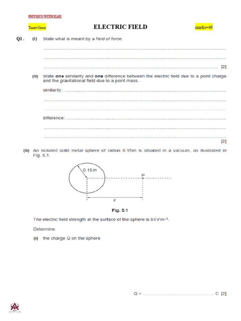 Electric Field Test | PDF