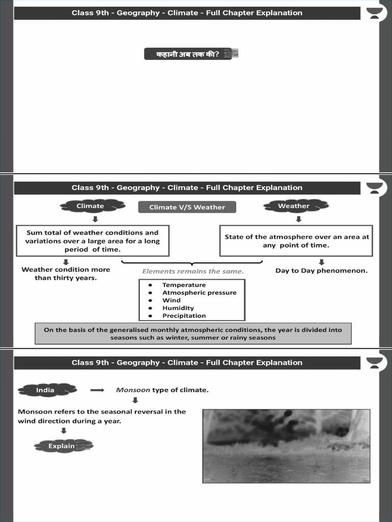 Printable Notes For Class 9th Climate Chapter | PDF
