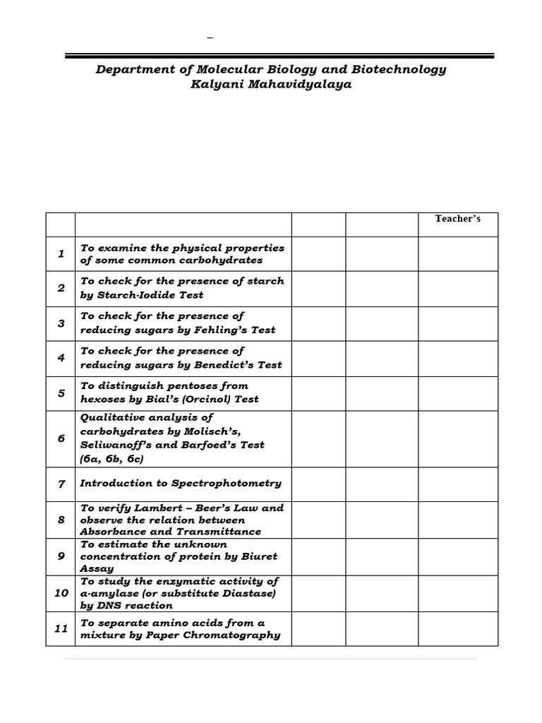 Biochemistry CC1 PR INDEX | PDF