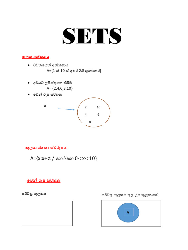 SETS 1 | PDF