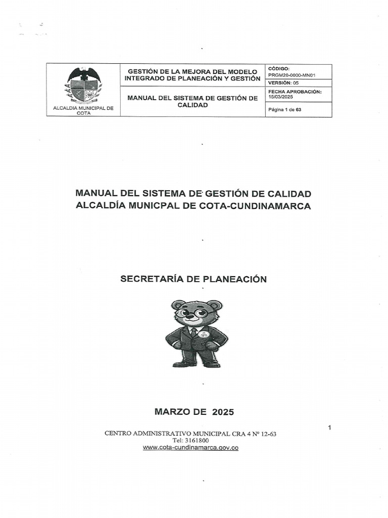 Prgm20-0000-Mn01 Manual Del Sistema de Gestion de Calidad | PDF