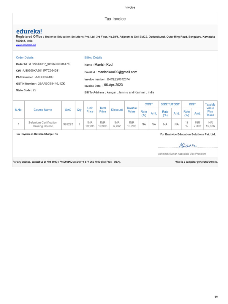 Personal Development Invoice 2 | PDF