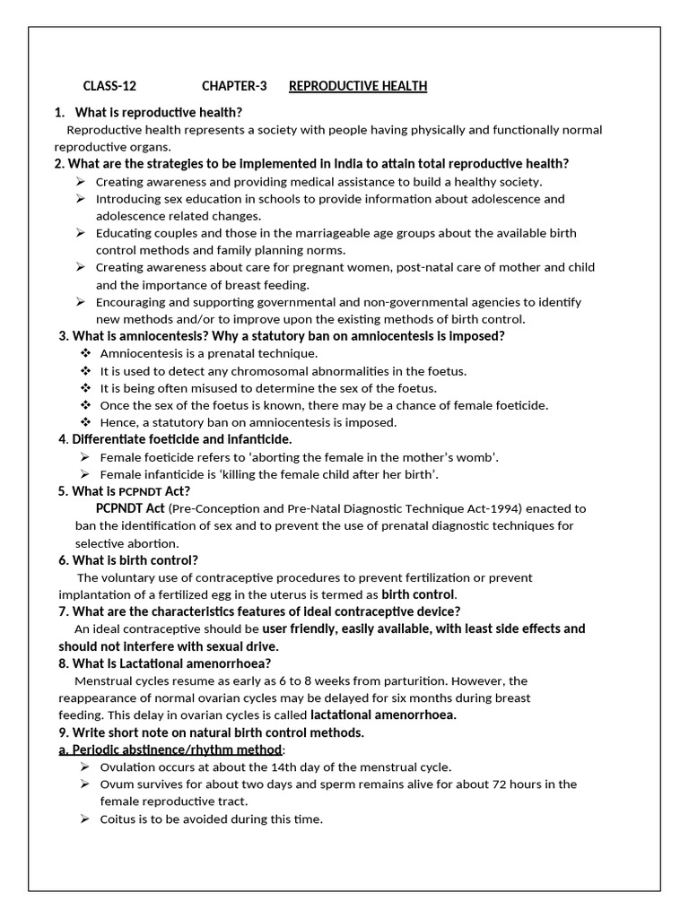 Class 12 Chapter 3 2026 | PDF | Sexually Transmitted Infection | In ...