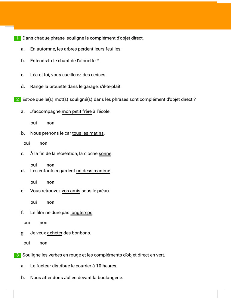 Converted Complement Objet Direct | PDF | Phrase | Pronom