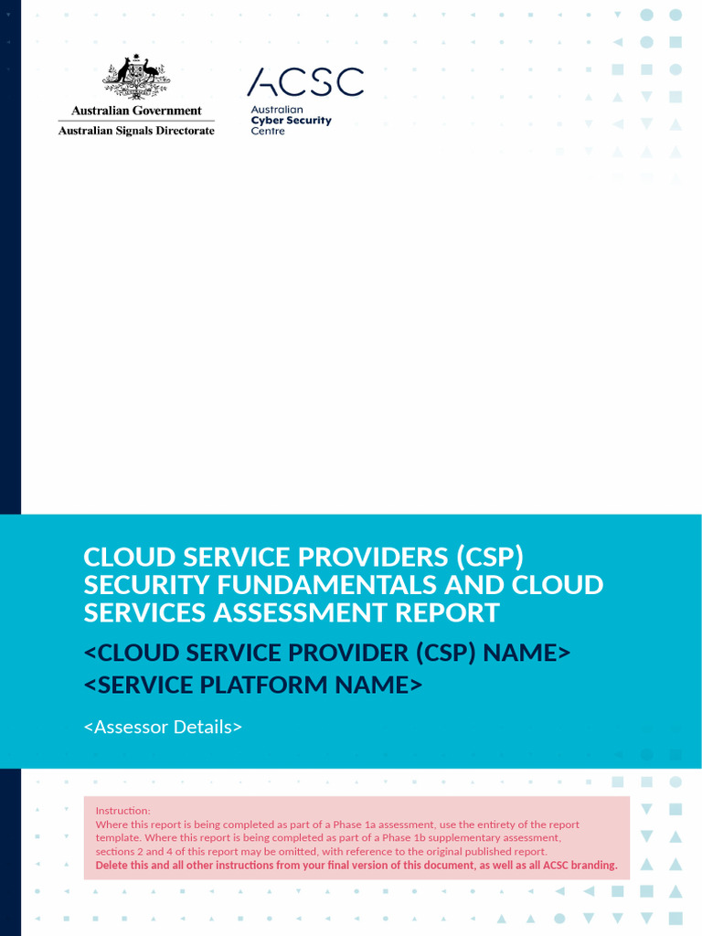 Cloud Security Assessment Report Template 06 July 2022 | PDF | Security ...