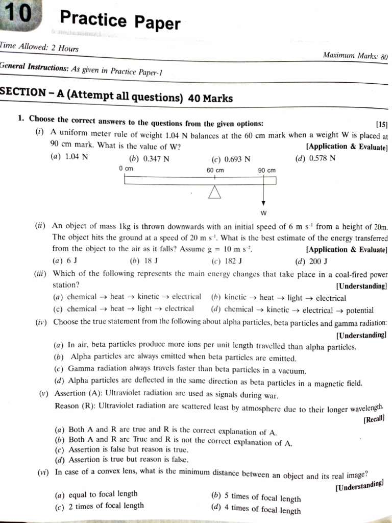 Practice Paper 10 | PDF