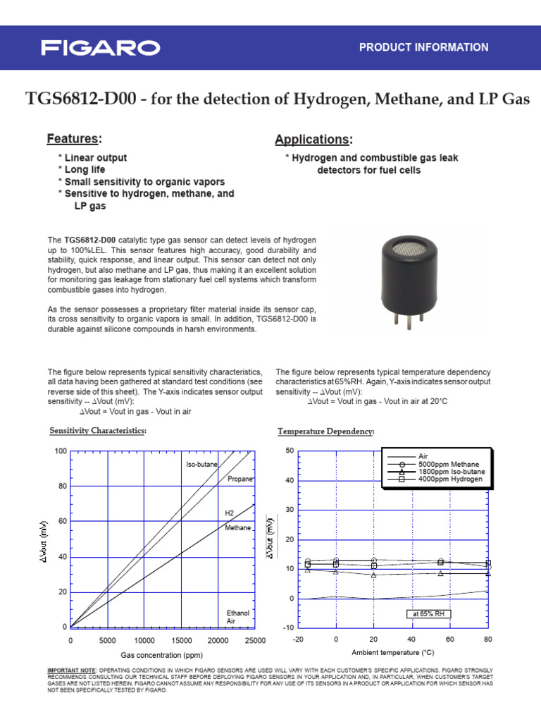 Tgs6812-d00 Product Information (En) Rev05 | PDF | Sensor | Electrical ...