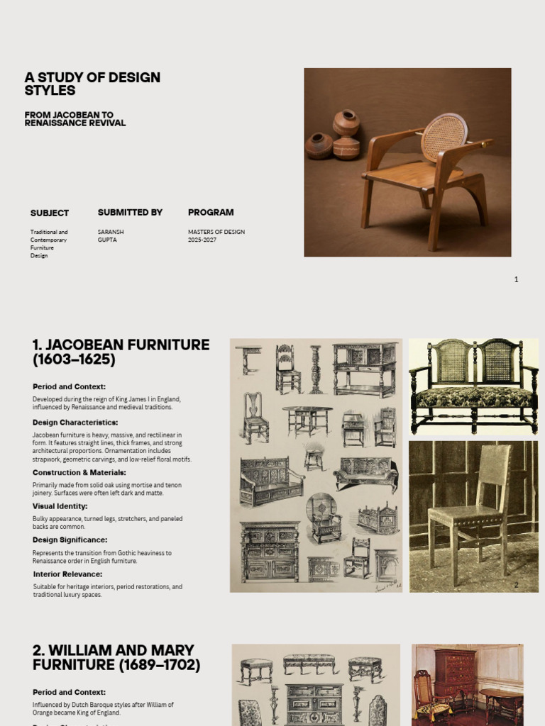Furniture Design Styles | PDF | Furniture | Upholstery