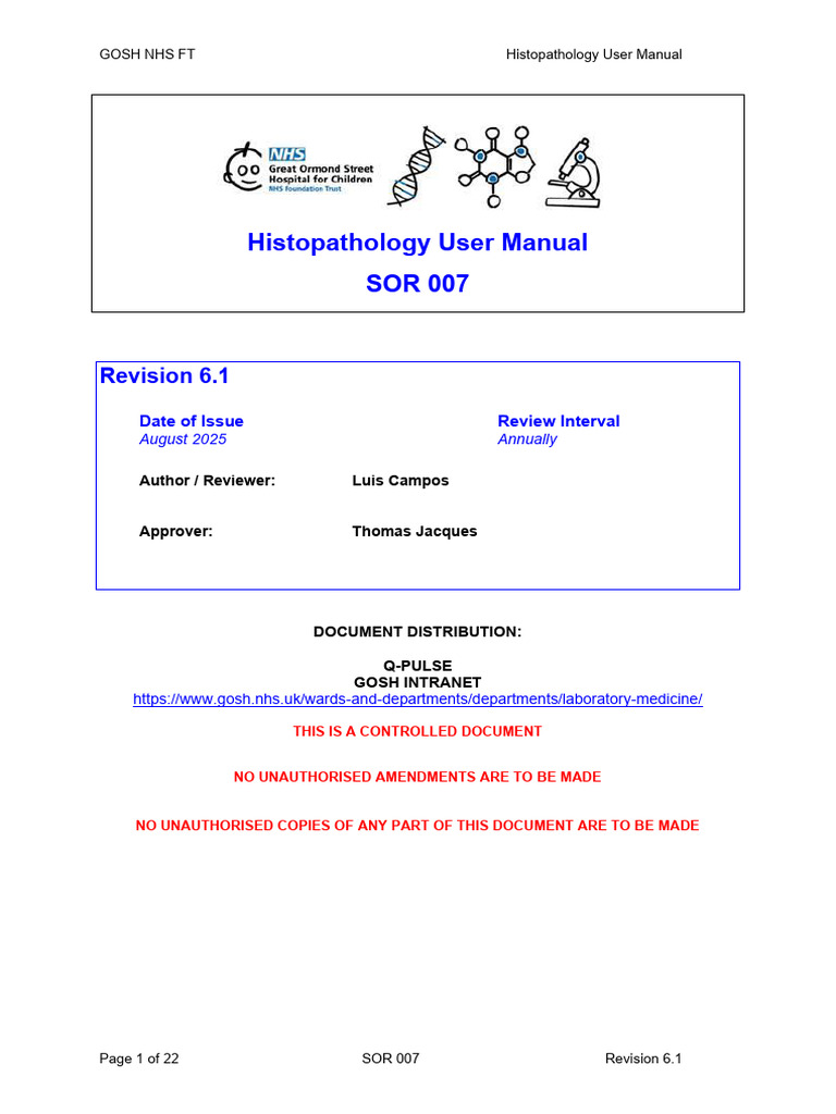 Histopathology User Manual 09.08.25 | PDF | Pathology | Autopsy