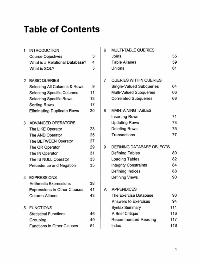 Best SQL Notes | PDF