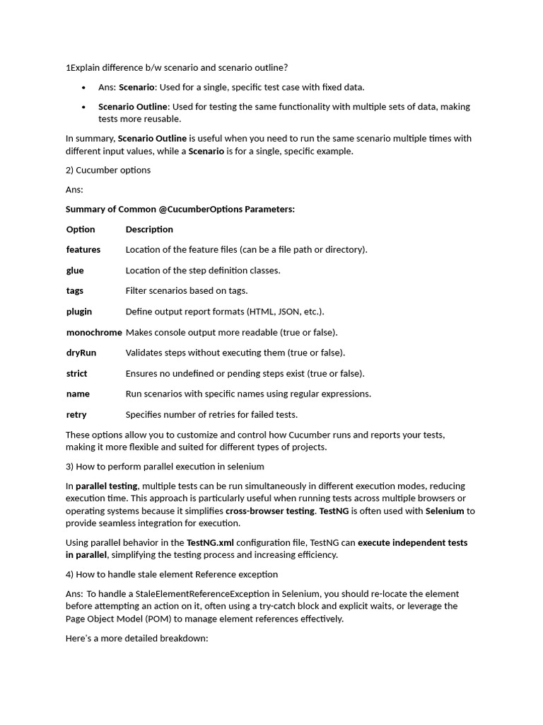Selenium Questions and Answers | PDF | Method (Computer Programming ...
