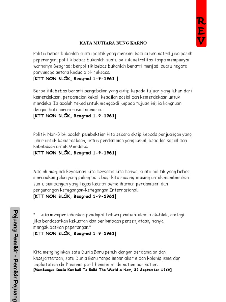 Kata Mutiara Bung Karno