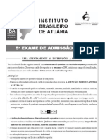 Exame de Admissão - IBA 2010