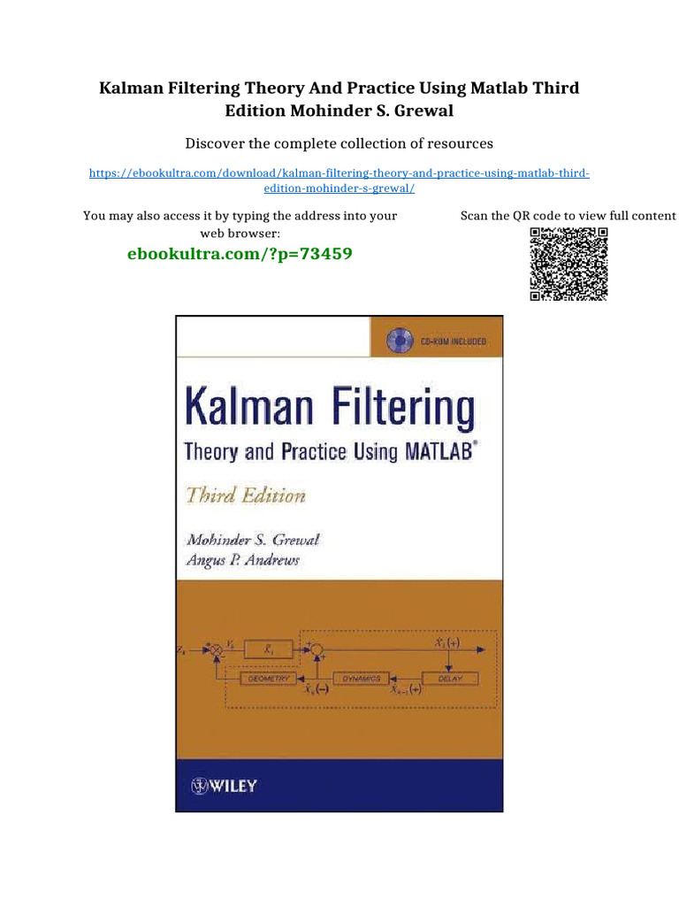 Kalman Filtering Theory and Practice Using MATLAB Third Edition ...
