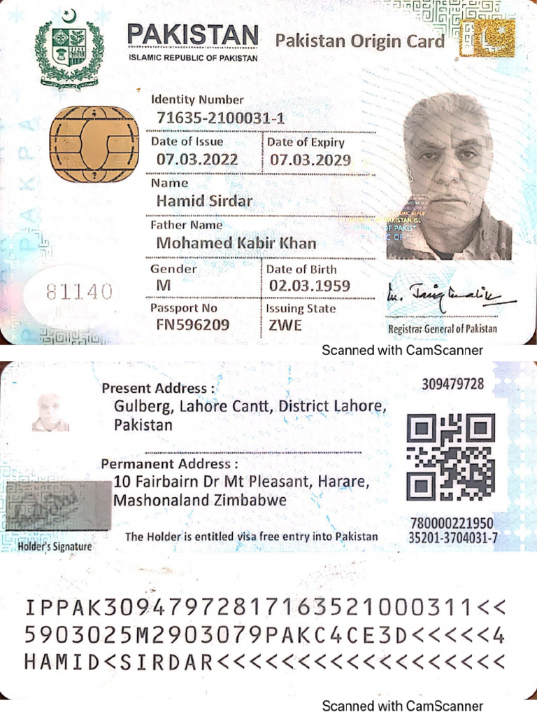 H Sirdar POC Card | PDF