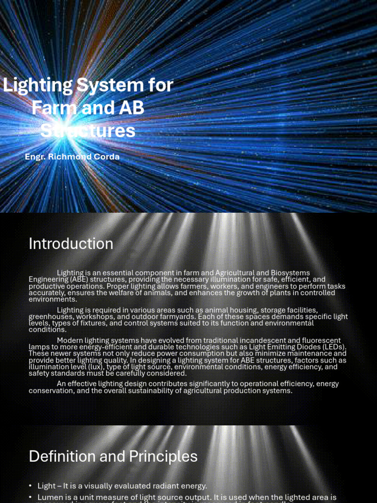 Lighting System For Farm and AB | PDF | Lighting | Fluorescent Lamp