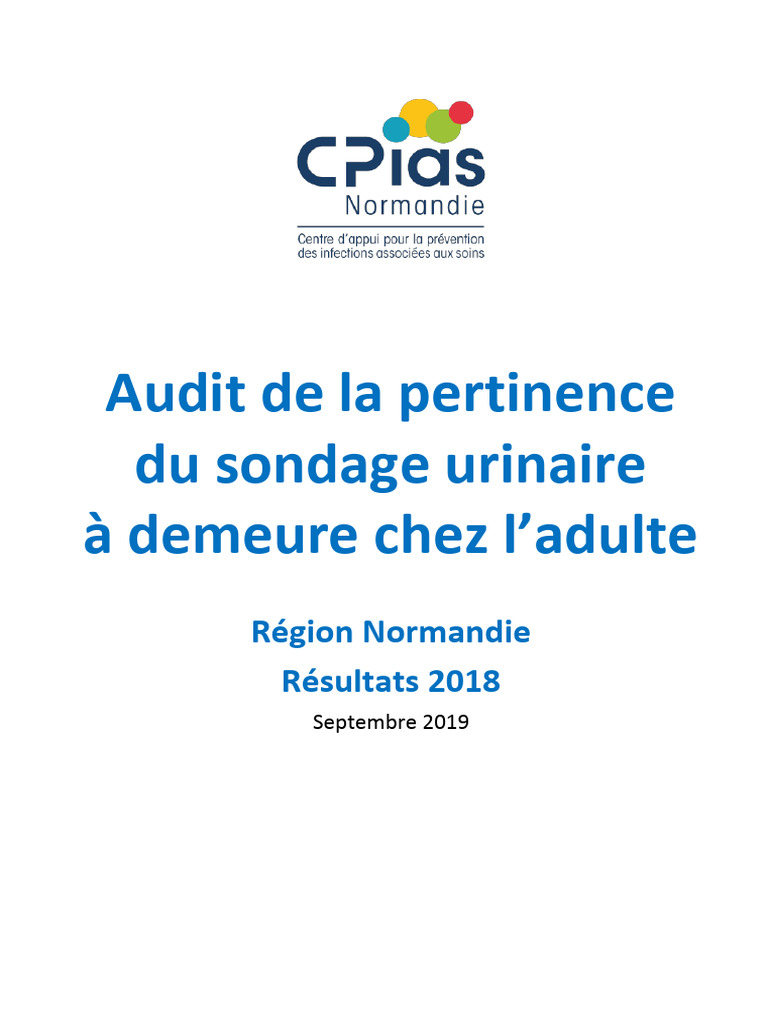 Audit de La Pertinence | PDF | Médecine clinique | Urologie