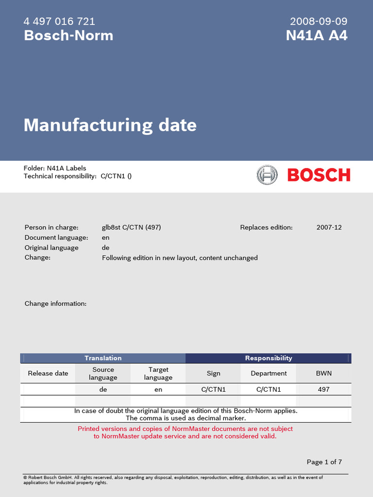 Manufacturing Date Chart | PDF | International Organization For ...