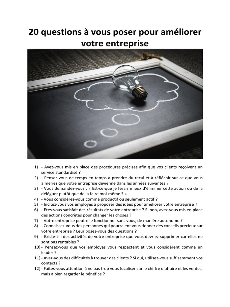 20 Questions Nouvelle Version | PDF