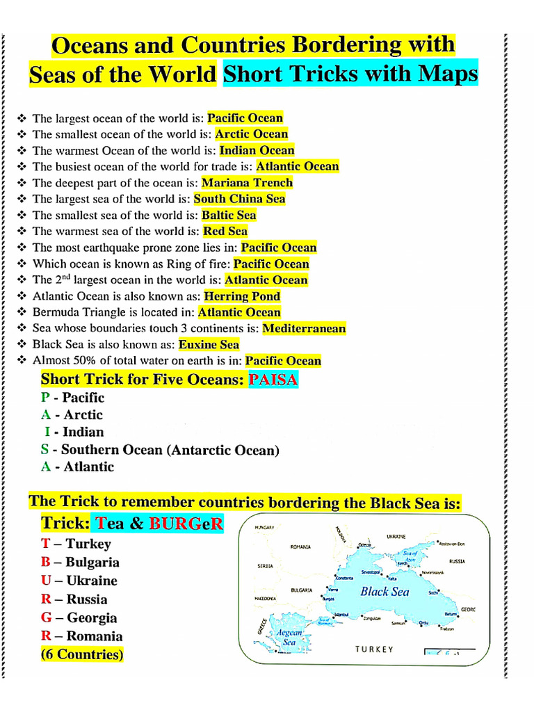 Geography Tricks | PDF