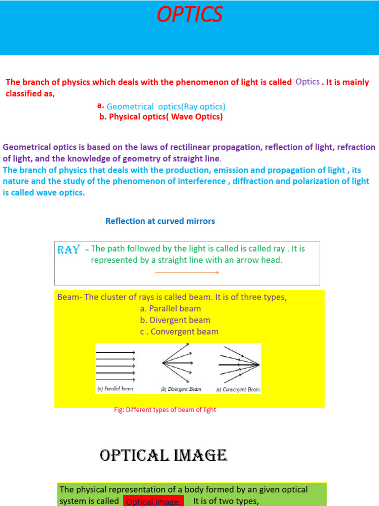 A. OPtics (Reflection at curved mirror) (11) | PDF | Optics ...