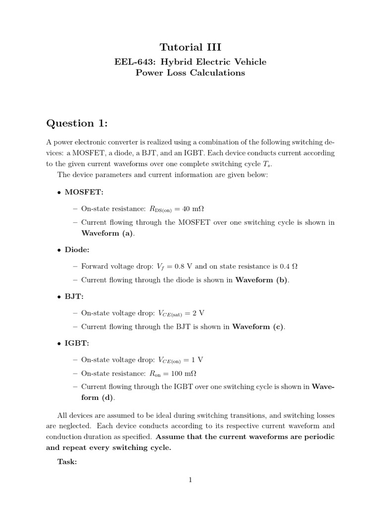 Tutorial III | PDF