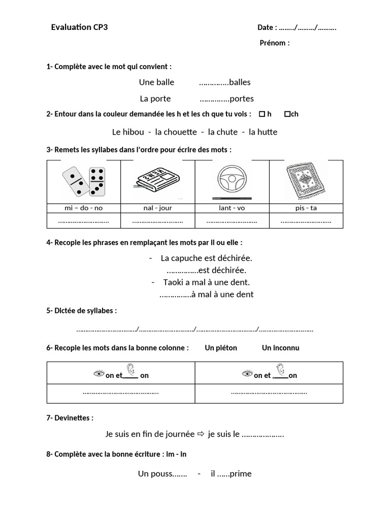 Evaluation CP3 | PDF