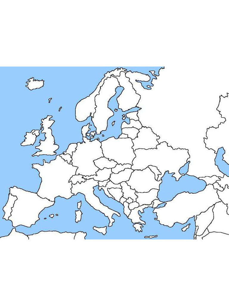 Free Printable Blank Map of Europe | PDF