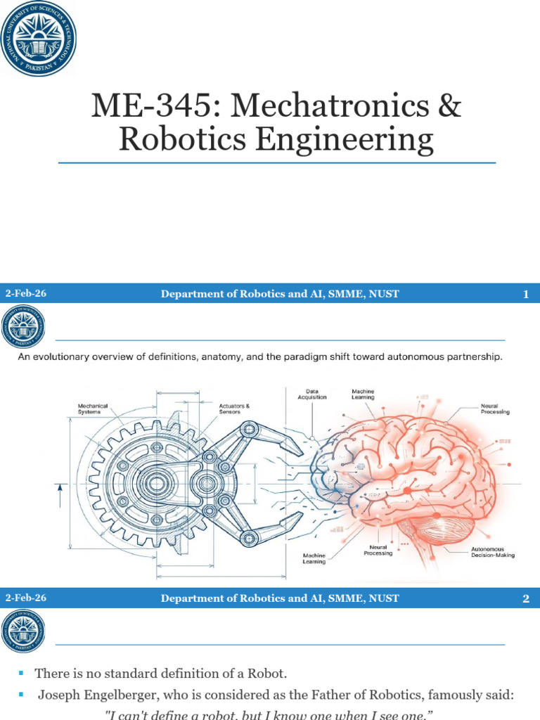 MRE - Lec 04 -Robot | PDF | Robot | Robotics