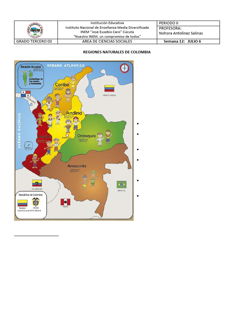 Regiones Naturales de Colombia | PDF | Andes | Colombia