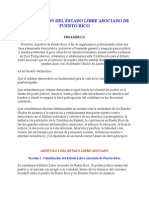 Constitucion Del Estado Libre Asociado de Puerto Rico