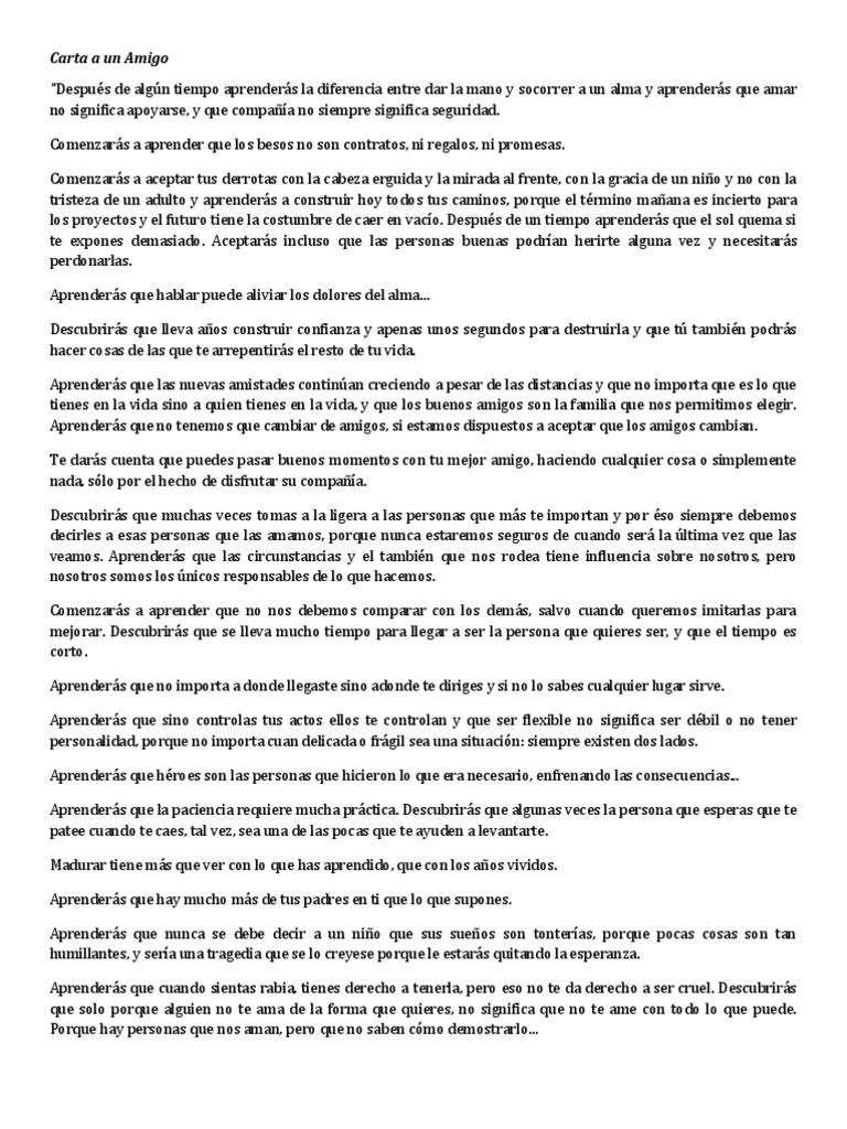 Carta A Un Amigo William Shakespeare  PDF  William Shakespeare  Ocio