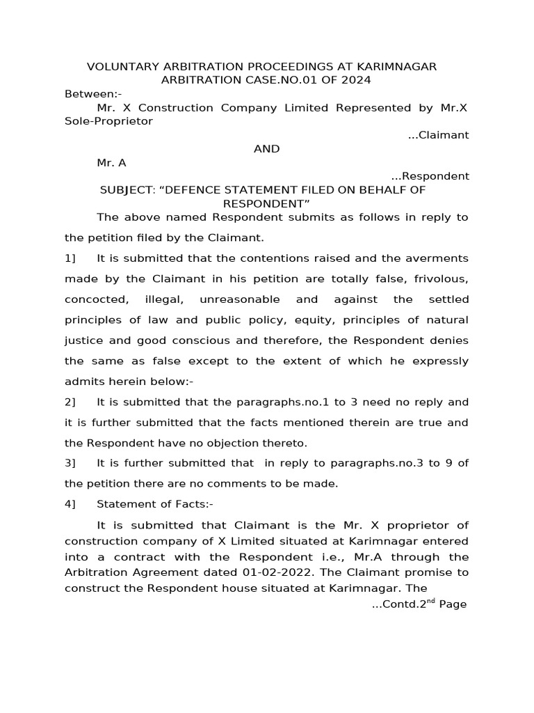 Respondent Arbitration | PDF | Justice | Crime & Violence