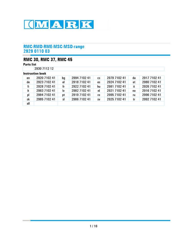 Mark MSC-, MSD-, RMC-, RMD-, Rme-Range Cdrom - Aib-Asl Antwerp ...