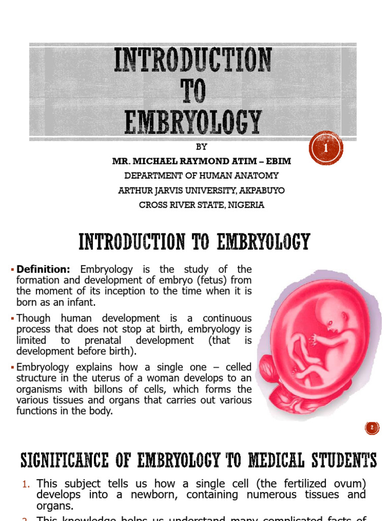 Introduction To Embryology New | PDF | Meiosis | Chromosome