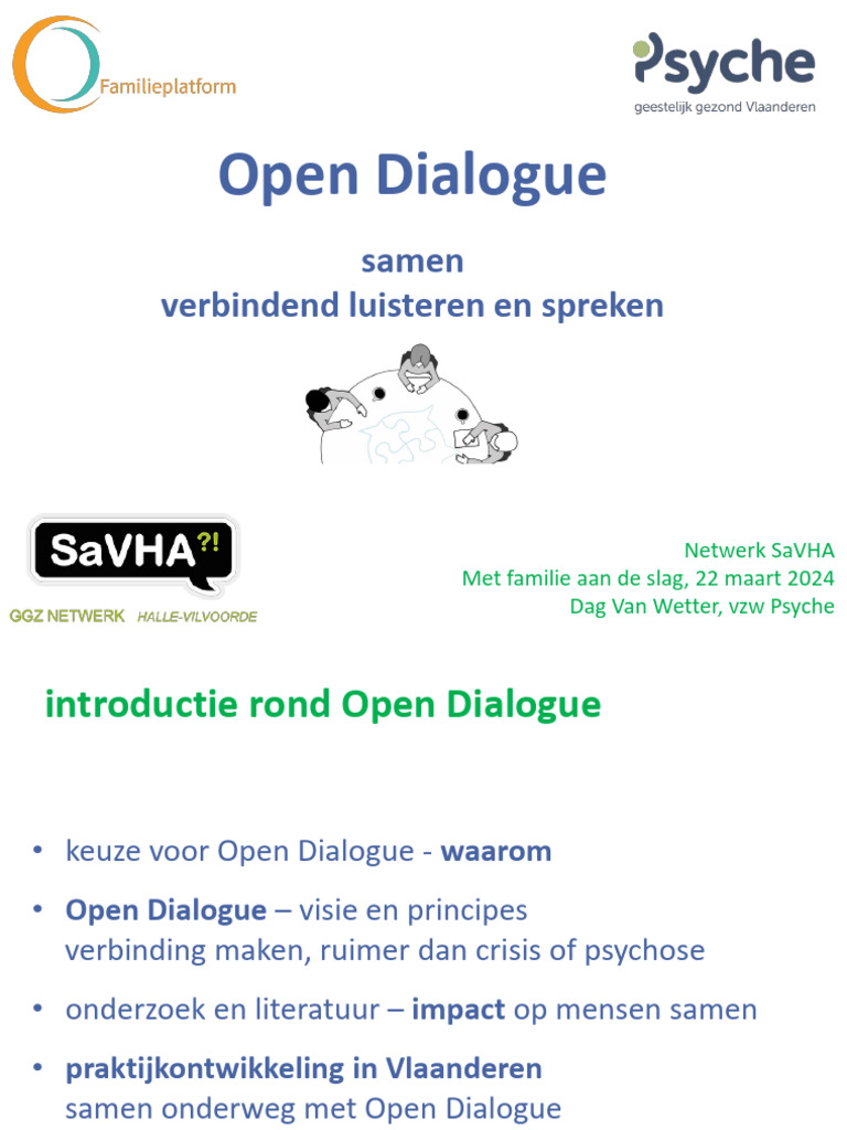 Inleiding Open Dialogue | PDF