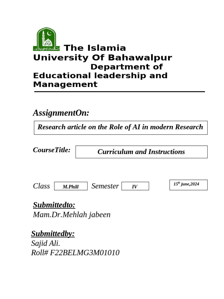 Assignment Cover Page 2 PDF Free | PDF | Artificial Intelligence ...