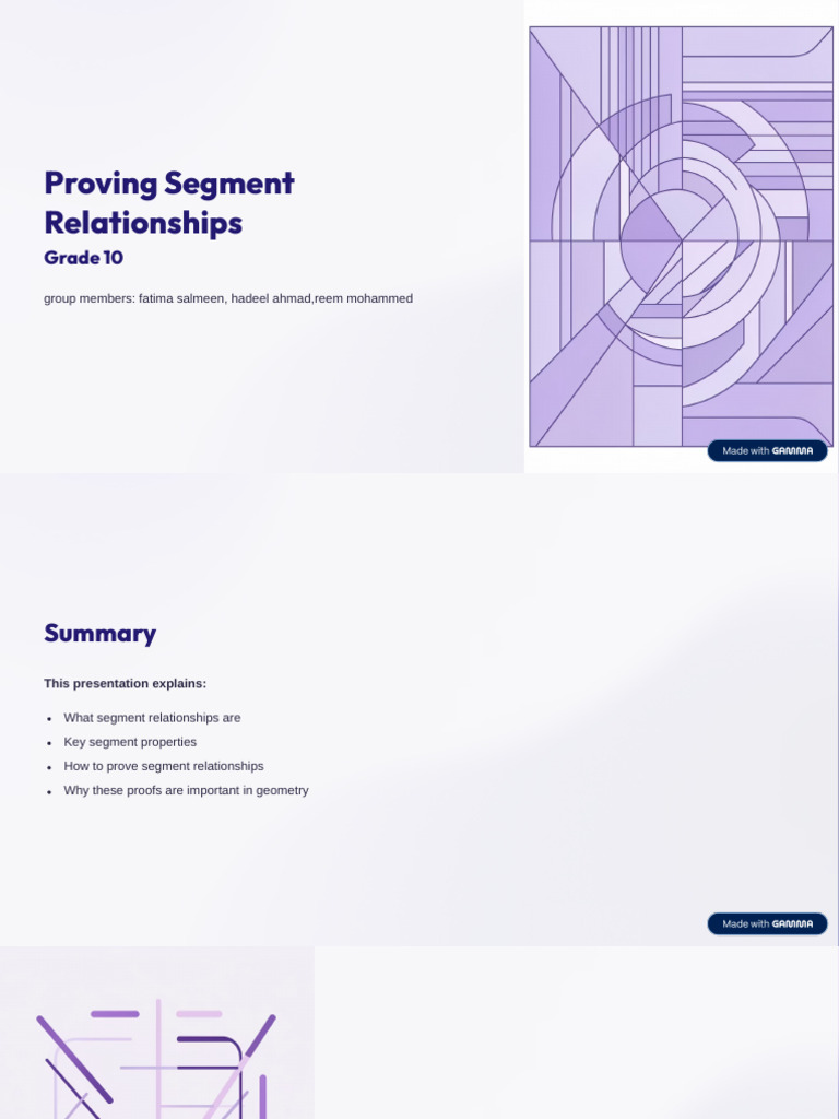 Proving Segment Relationships | PDF
