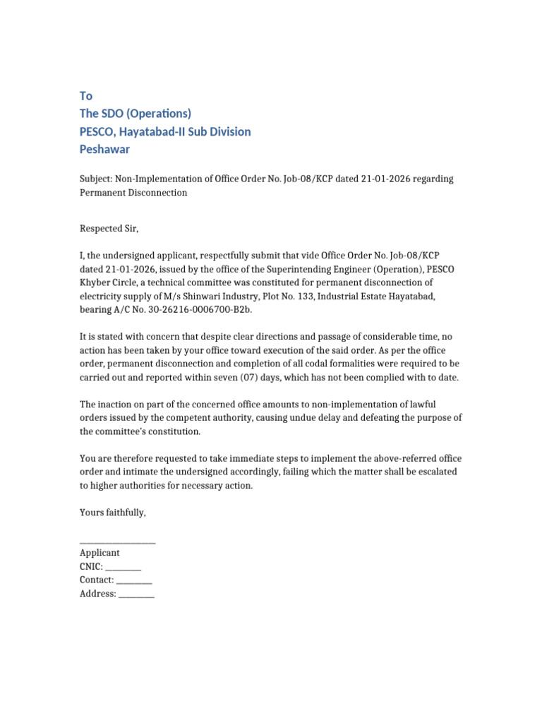 Letter To Sdo Pesco-1 | PDF