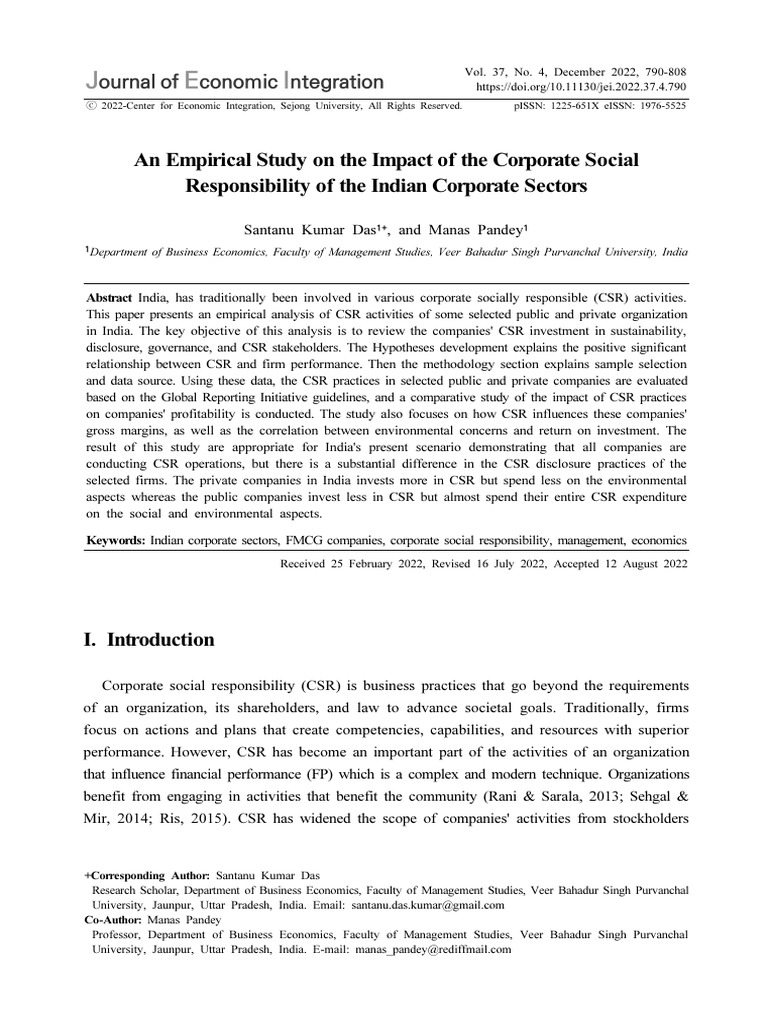 CSR Journal | PDF | Corporate Social Responsibility | Business