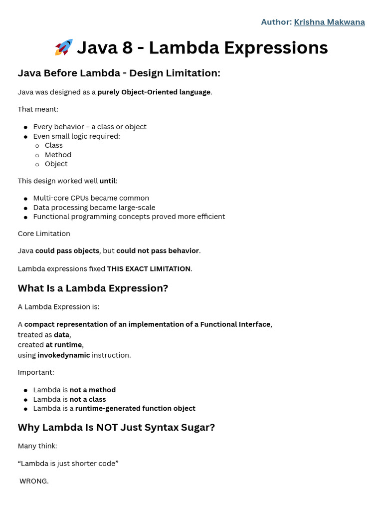 Java 8 - Lambda Expressions | PDF | Anonymous Function | Functional ...