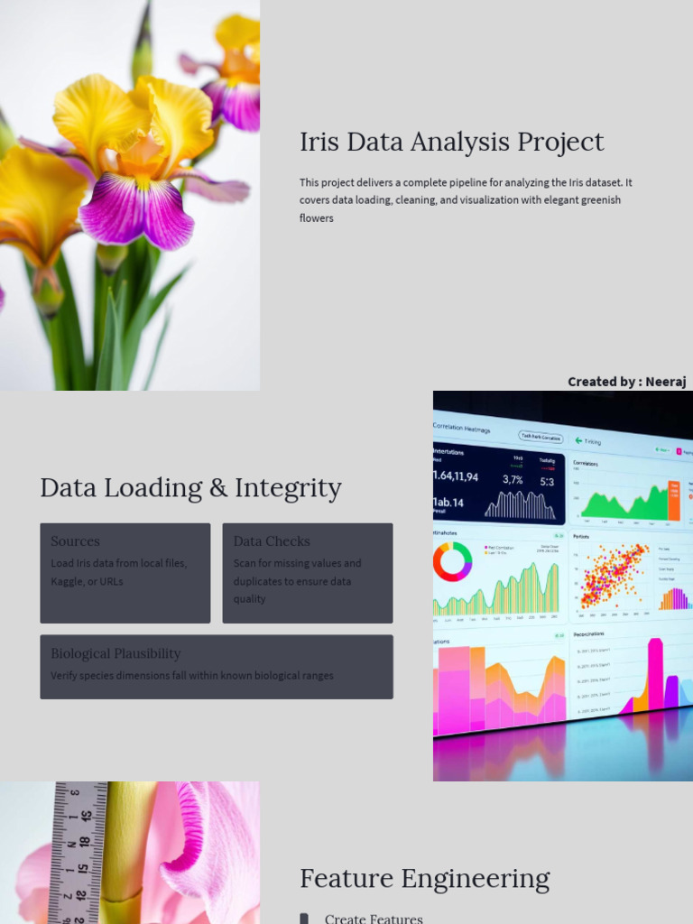 Iris Data Analysis Project - PPTX 2 | PDF | Data Analysis | Data