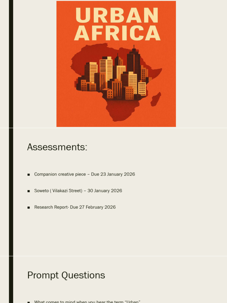 Introduction To Urban Theory, Urbanisation and African Cities | PDF ...
