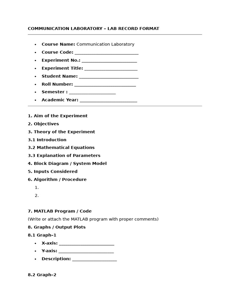 Lab Record Format | PDF