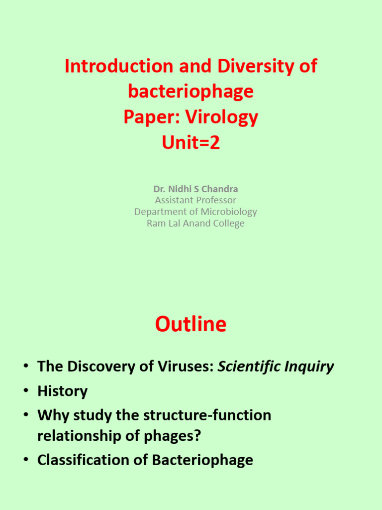 Introduction of Bacteriophage (NC) | PDF | Bacteriophage | Virus