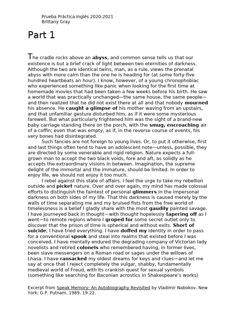 6 Speak Memory | PDF