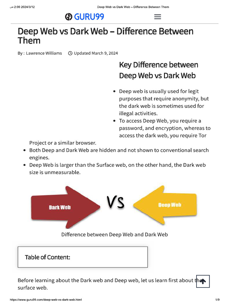 Deep and Dark Net | PDF