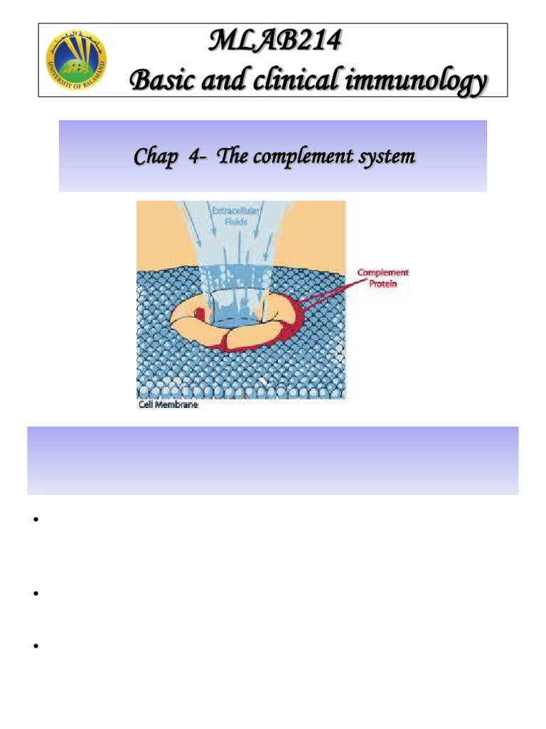 Chap 4 - The Complement System | PDF | Complement System | Immune System