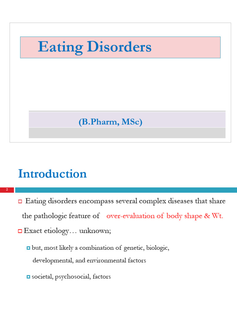 1 Eating Disorder Berhanu | PDF | Anorexia Nervosa | Bulimia Nervosa