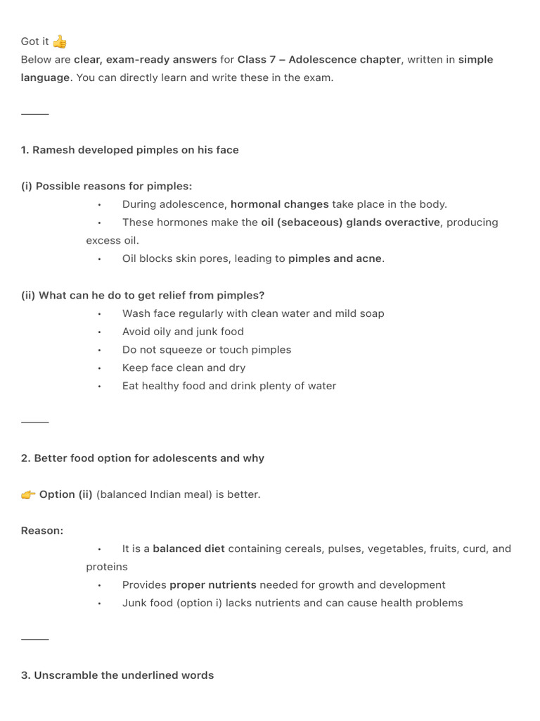 Adolescence | PDF | Adolescence | Pimple